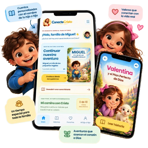 Conecta Cristo: cuentos personalizados y valores cristianos para compartir en familia